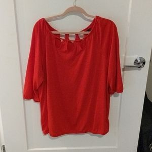 Red 3/4 length shirt
